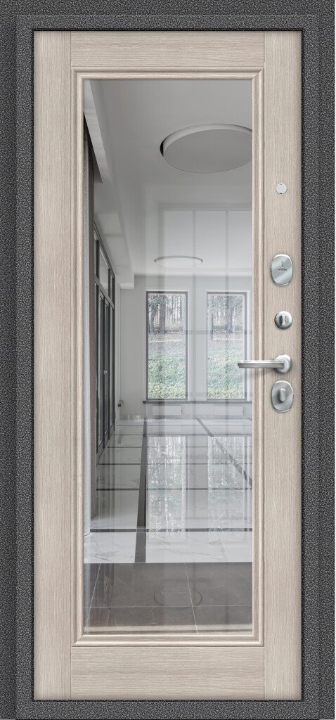 104.П61 Антик Серебро Cappuccino Veralinga дверь входная с зеркалом Porta S 104.П61 Антик Серебро/Cappuccino Veralinga купить в Борисове