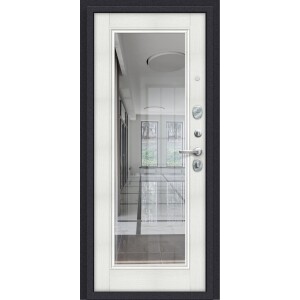 входная дверь с зеркалом Porta S 51.П61 Almon 28/Bianco Veralinga купить в Борисове