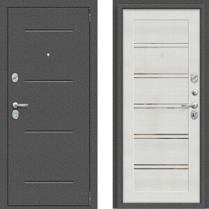 дверь Porta R 104.П28 Антик Серебро/Bianco Veralinga