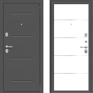 входная дверь Porta R 104.П50 (IMP-6) Антик Серебро Super White