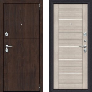 вхоная металлическая дверь Porta S 4.П22 Almon 28/Cappuccino Veralinga