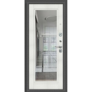 Porta R 104.П61 Антик Серебро/Bianco Veralinga купить двери с зеркалом в борисове
