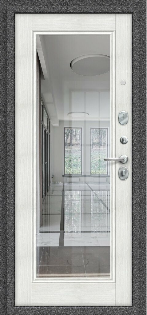 R 104.П61 Антик Серебро Bianco Veralinga Porta R 104.П61 Антик Серебро/Bianco Veralinga купить двери с зеркалом в борисове